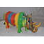 Statue en résine de rhinocéros multicolore Wilcie, taille: 20 po x 6 po x H 9 po