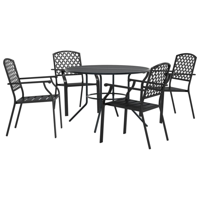 Bledsoe 4 - Person Steel Patio Dining Set Circular Table
