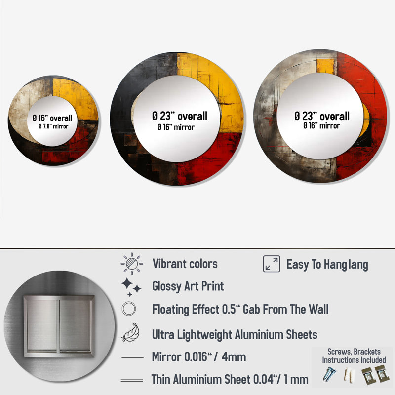 Sarana Metal Round Mirror