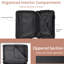 Valise rigide, valises en ABS léger et durable avec roues doubles, bagage à carreaux extensible de 28 po (brun blanc)