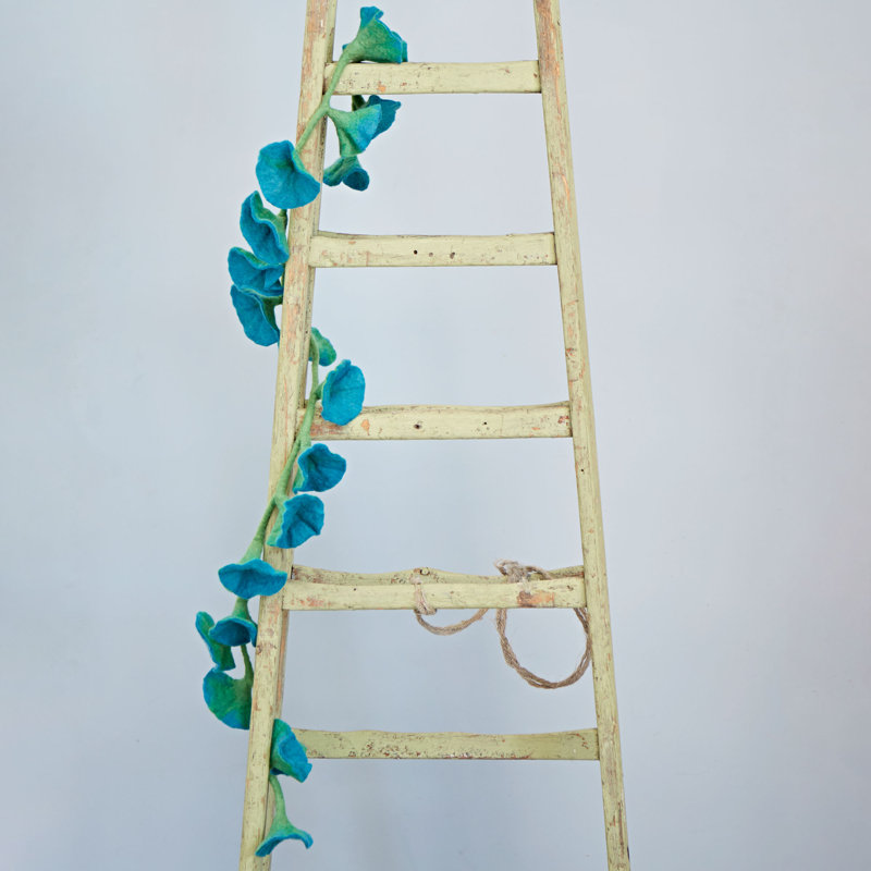 Felt Flower Garland, Turquoise