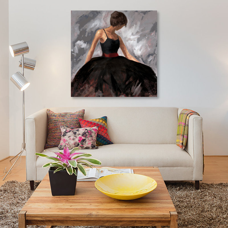 « soirée out », impression sur toile, H 12 po x l 12 po x P 1,5 po, Pas de tapis, Toile tendue