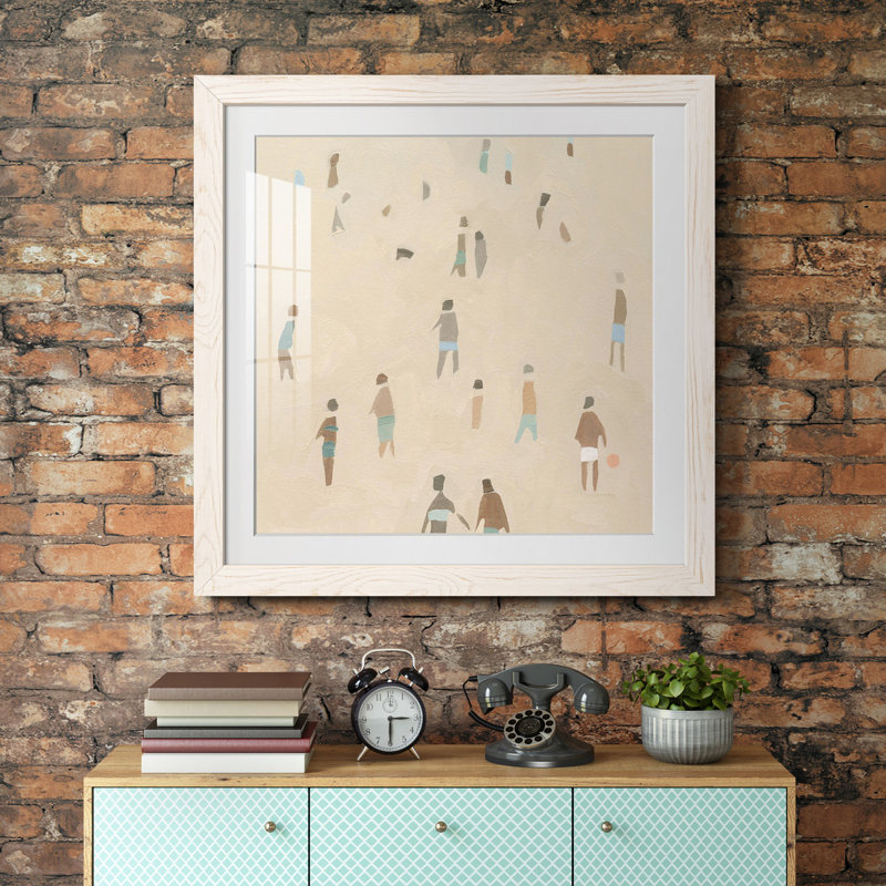 «Beach Goer IV», reproduction encadrée de qualité supérieure - prête à être accrochée, H 17 po x l 17 po x P 1,5 po, Blanc