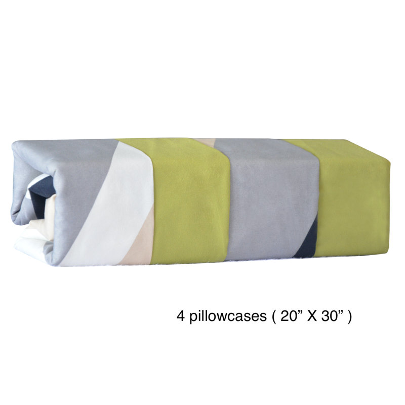 Ensemble de draps en microfibre 6 pièces Thaxted Breakwater Bay, Vert