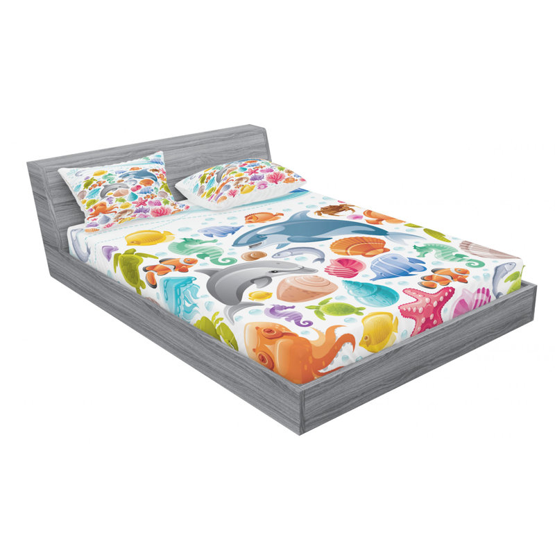 Microfiber Sheet Set, Queen Sheet Set with Fitted Sheet