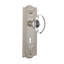 Crystal Oval Interior Mortise Door Knob with Meadows Long Plate-2079679639