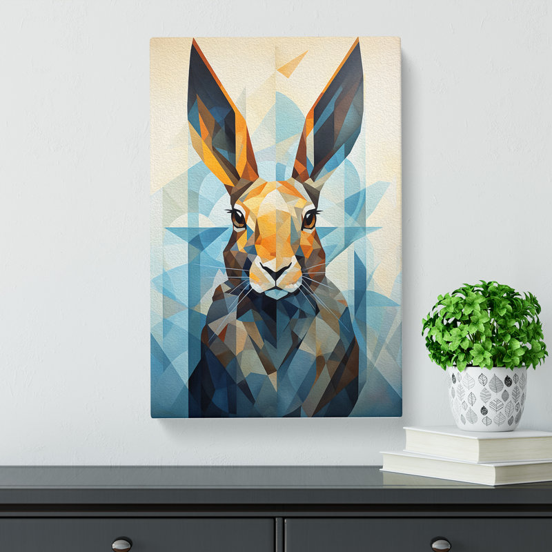 Hare Geometric - Print, 50cm H x 35cm W x 3cm D