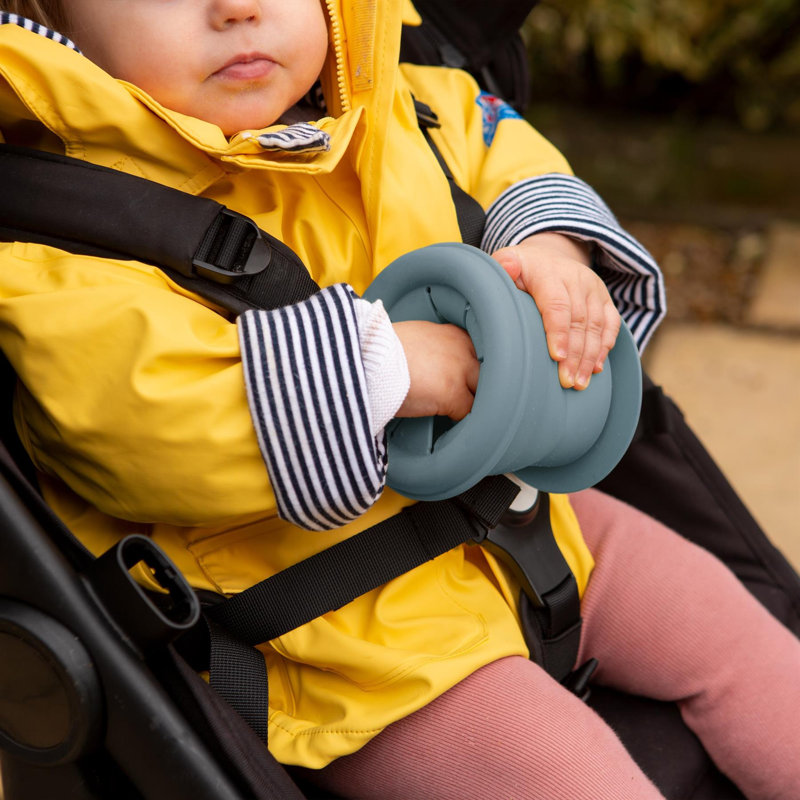 Tiny Dining - Baby Silicone Suction Snack Pot - 330ml, Grey