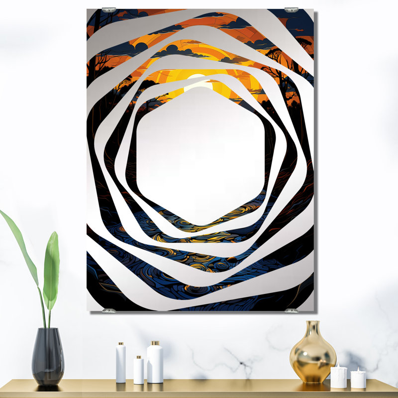 Grand miroir mural Adderley - Jungle, 40 po x 30 po