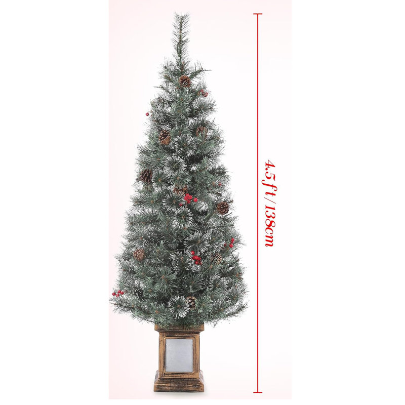 Angadresma 138cm H Lighted Artificial Christmas Tree