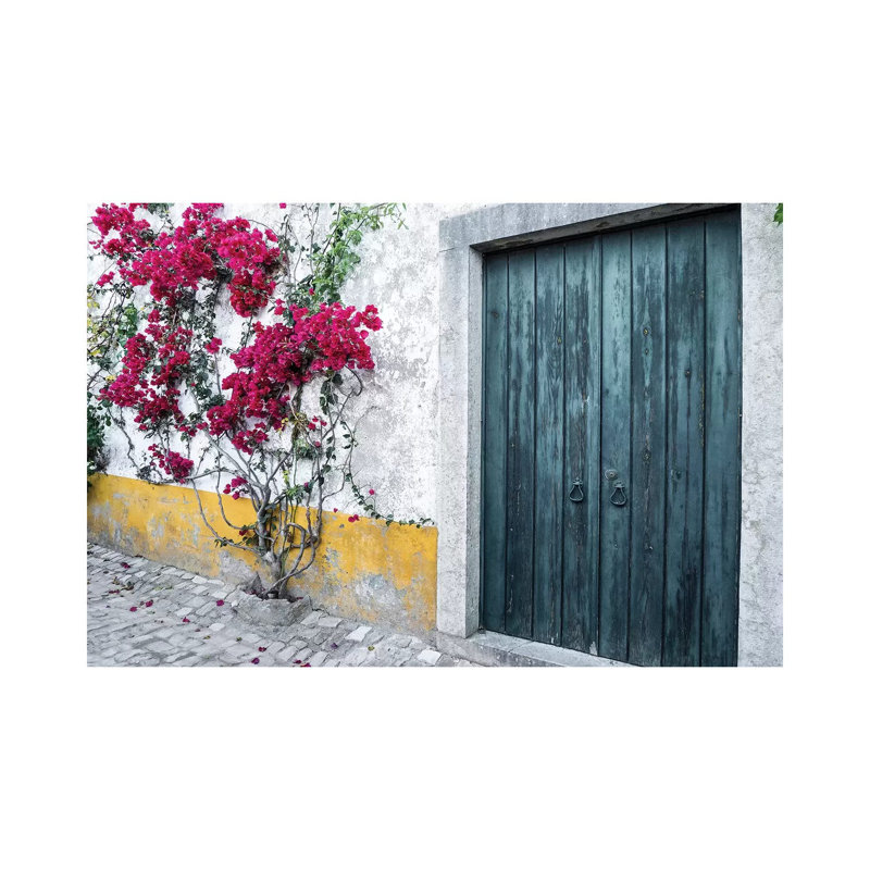 Beautiful Bougainvillea Blooming In Town II, Portugal, Obidos, Portugal by Julie Eggers - Wrapped Canvas Gallery-Wrapped Canvas Giclée
