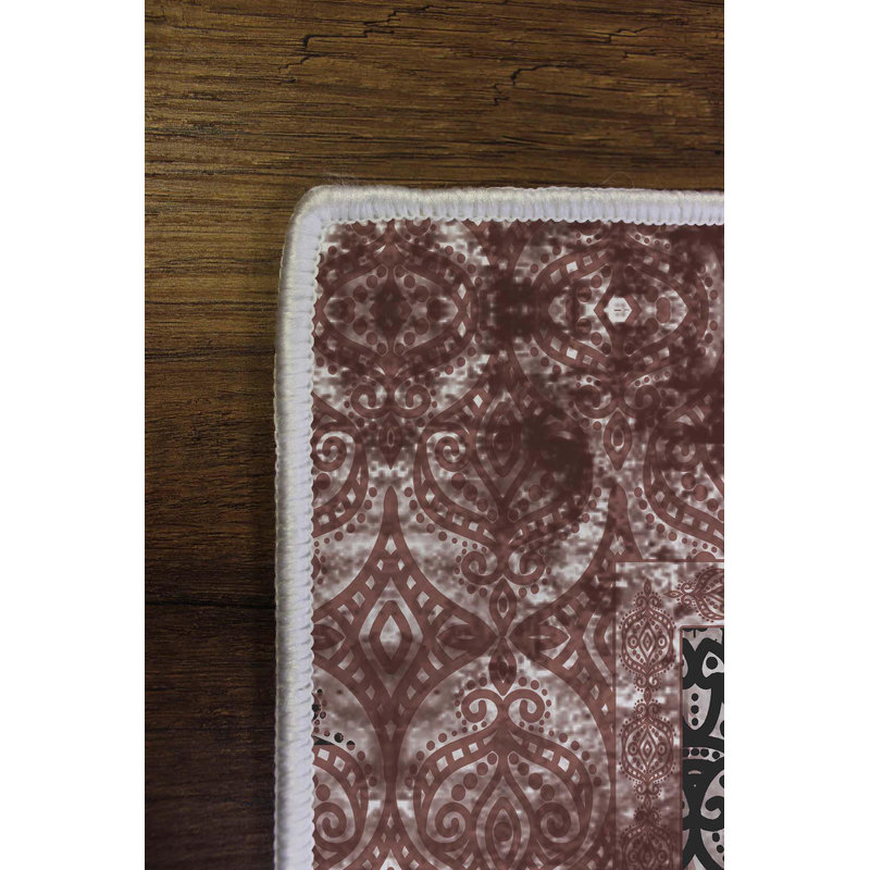 Tapis tissé de qualité supérieure, 100% polyester, 4,6 x 7,2 pi | Pois antibactérien antidérapant en PVC | Impression numérique 3D, lavable à la machine, hauteur des poils: 0,3 po | Idéal pour le salon, la chambre à coucher et les espaces repas