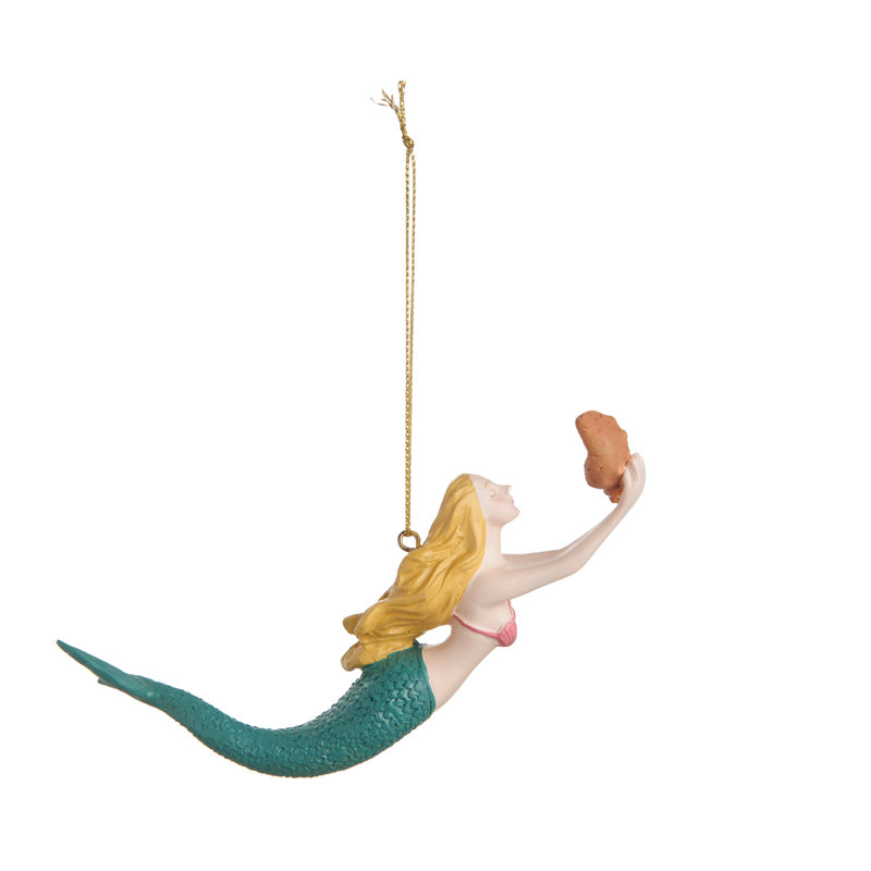 Ornement figurine suspendu sirène de natation