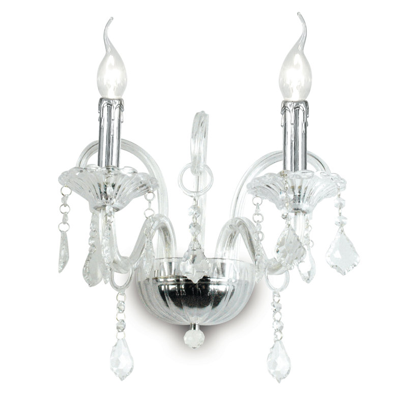 Sylvia Glass Candle Wall Light