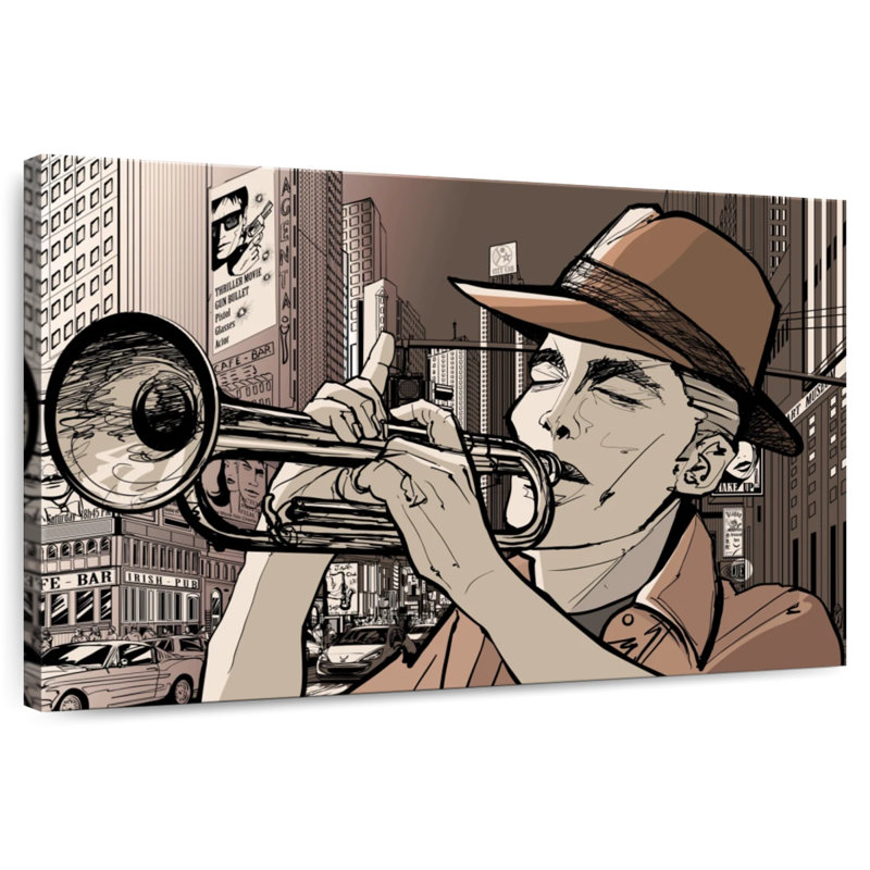 Abarca New York Trumpeter, H 34 po x l 51 po