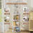Rotating Bookshelf, 3 Tier Round Revolving Bookcase with Special Visible Partition Storage, 360° Display Spinning Small Bookshelf Tower Book Shelf Organizer for Bedroom-1631222717-1631222719