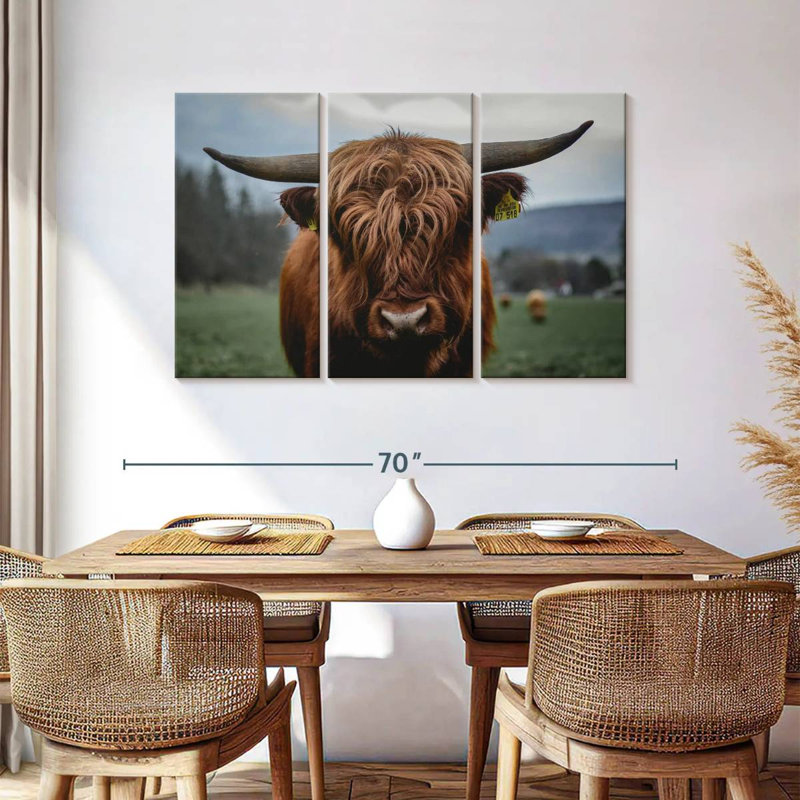 German Highland Cow, 36" H x 57" W