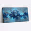 Ensemble de 1 tableau abstrait floral bleu sur toile tendue-1071215752