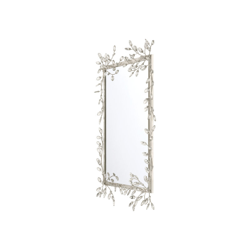 Forget-Me-Not Rectangular Mirror, Silver