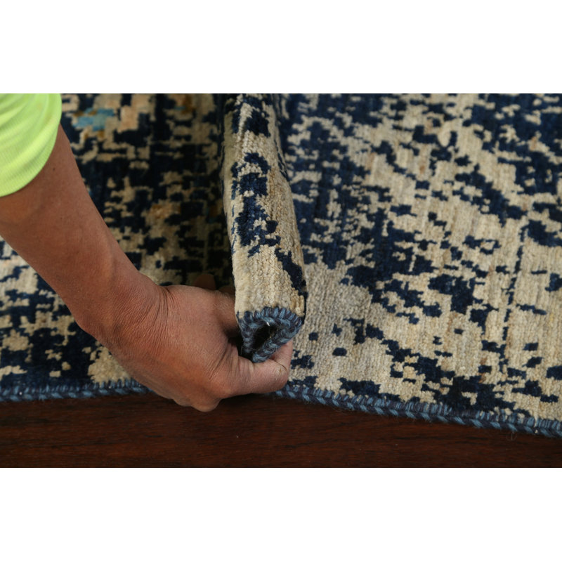 Tapis oriental abstrait artistique moderne 4 x 6