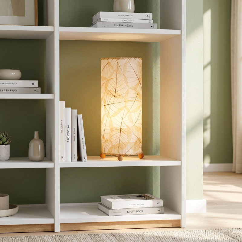 Lampe de table noire 16,5 po Quintan, Naturel