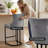26'' Modern Counter Height Barstools with Tufted and Nailhead Trim-581175287