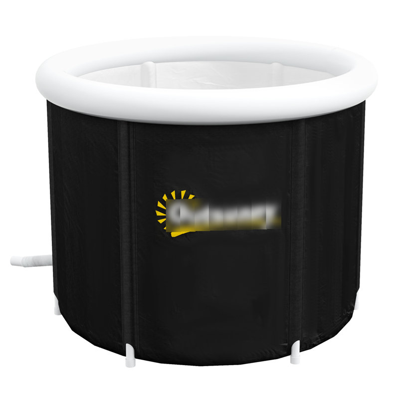 79 Gallon Portable Cold Water Plunge, For Athletes With Caterpillar Cover And Carry Bag, Black Ice Plunge Tub,