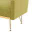 Fauteuil moderne rembourré avec pieds en métal doré (sans table)-428658036
