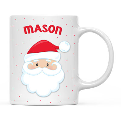 Grande tasse personnalisée en chocolat au lait pour enfants, père Noël, lot de 1 personnalisé