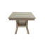 Table de salle à manger avec plateau en bois d'hévéa et plateau en verre