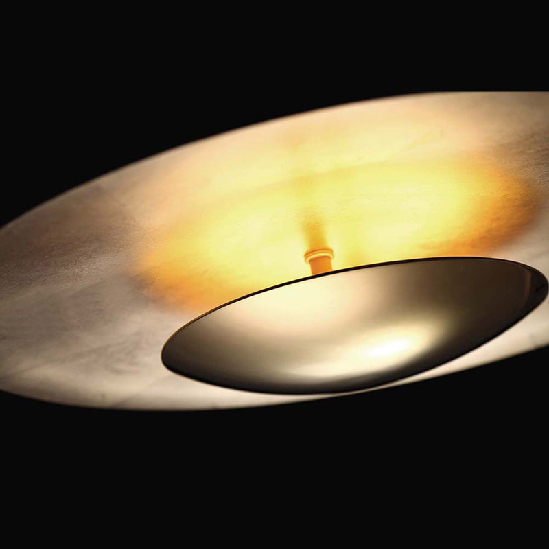 Plafonnier encastré 1 lumière Blaze Oak, Feuille d'or, H 24 po x l 24 po x P 4,25 po