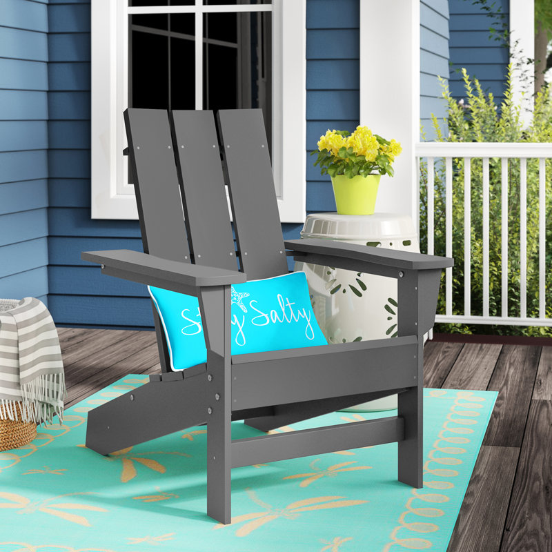 Chaise Adirondack en PEHD toutes saisons Ratcliff, Gris clair