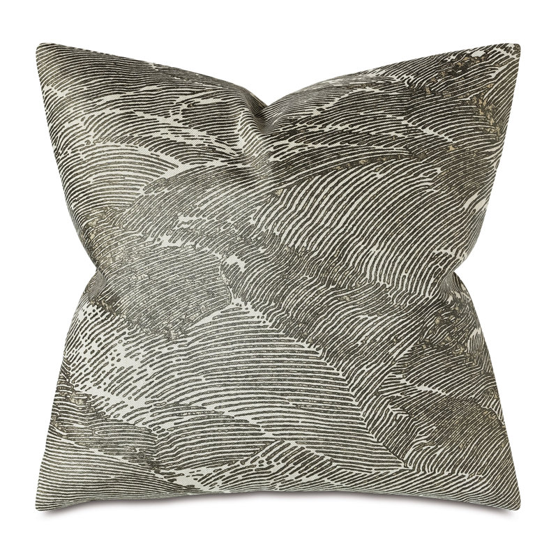 Abstract Cotton Blend Reversible Throw Pillow