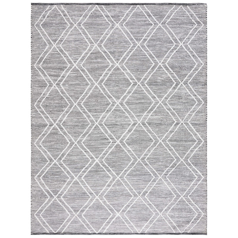 Tapis géométrique tissé à la main Kilim, Rectangle 8 pi x 10 pi