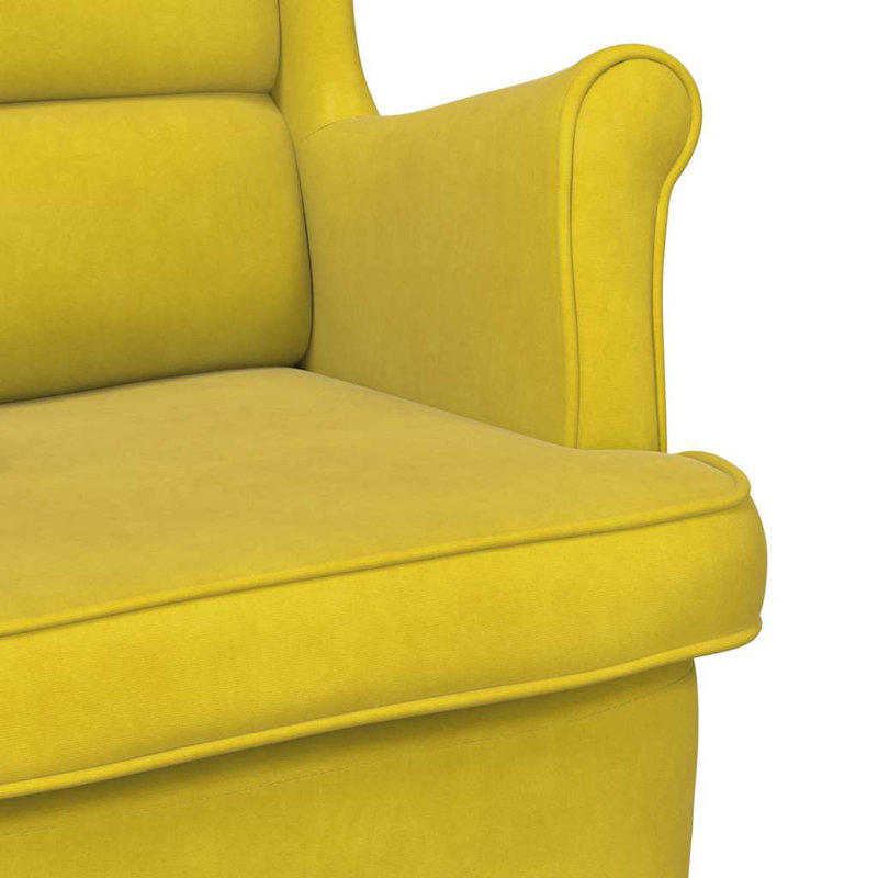 Jelez Upholstered Armchair, Mustard Yellow Polyester