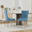 Ensemble de 2 chaises capitonnées avec garniture cloutée-89641104-89641105