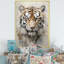 Minimalisme beige tigre II - impressions sur toile d'animaux tigrés-97170641-97170630