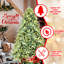 Arbre de Noël 48 pouces à teinte bleue, 150 blanc chaud, 592 pointes, installation facile, arbre en métal stable de 4 pi avec lumières à DEL, structure à charnières Pe +, base solide pour les fêtes