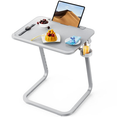 Heavy Duty Extra Large TV Tray, Upgraded TV Dinner Trays For Eating Snack Food, Tilt & Height Adjustable TV Tray Laptop Desk For Sofa & Bedside Small Table