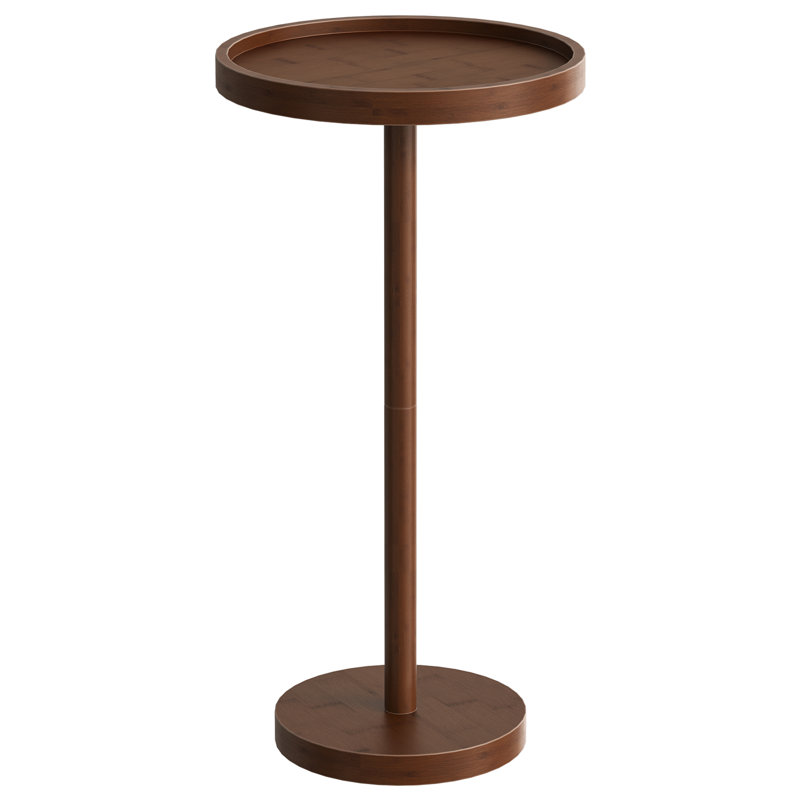 Table de bout ronde en bambou, Moka