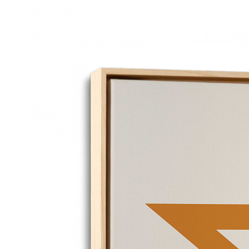 Ensemble de 2 motifs tribaux modernes en orange, Cadre américain en érable flottant, H 31 po x l 42 po