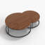 Ensemble de tables basses gigognes 2 pièces, tables de salon modernes de 31,5 po et 23,7 po-1698267958