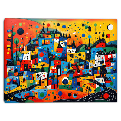Color Rhythm City Wrapped Canvas Wall Art