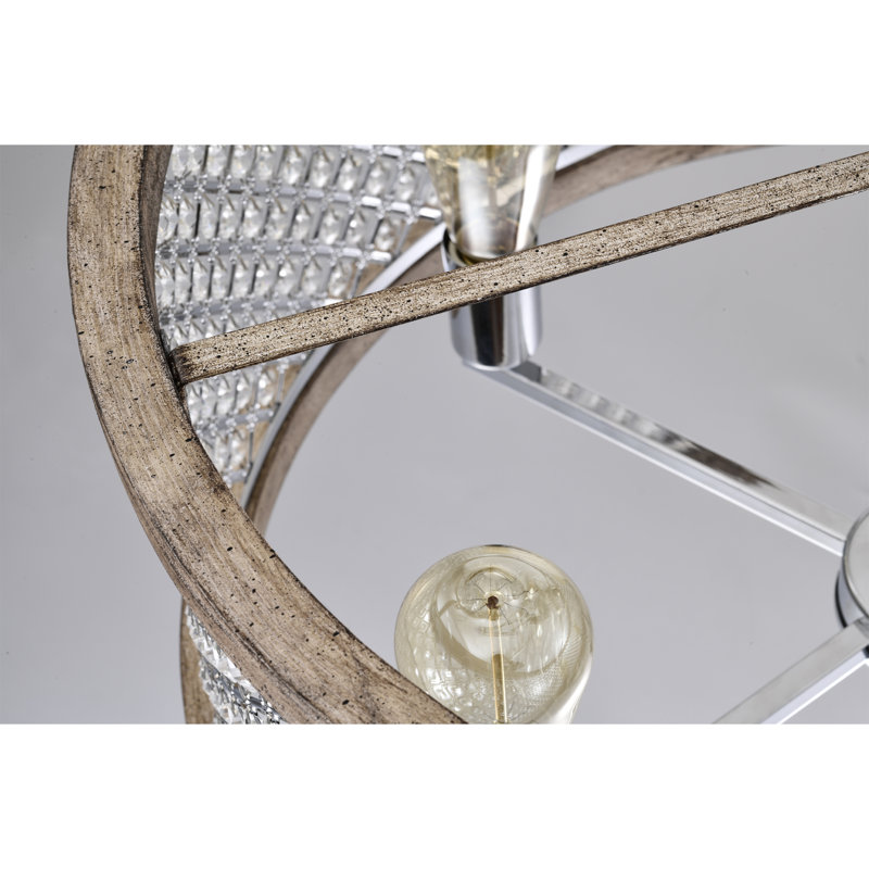 Taitiana Crystal LED Semi Flush Mount, Chrome Polish