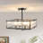 Kourtney 4-Light Farmhouse Modern Clear Glass Semi Flush Ceiling Light-1869264902