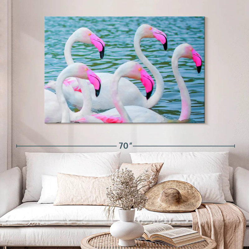 Brampt Flamingos, 34" H x 51" W