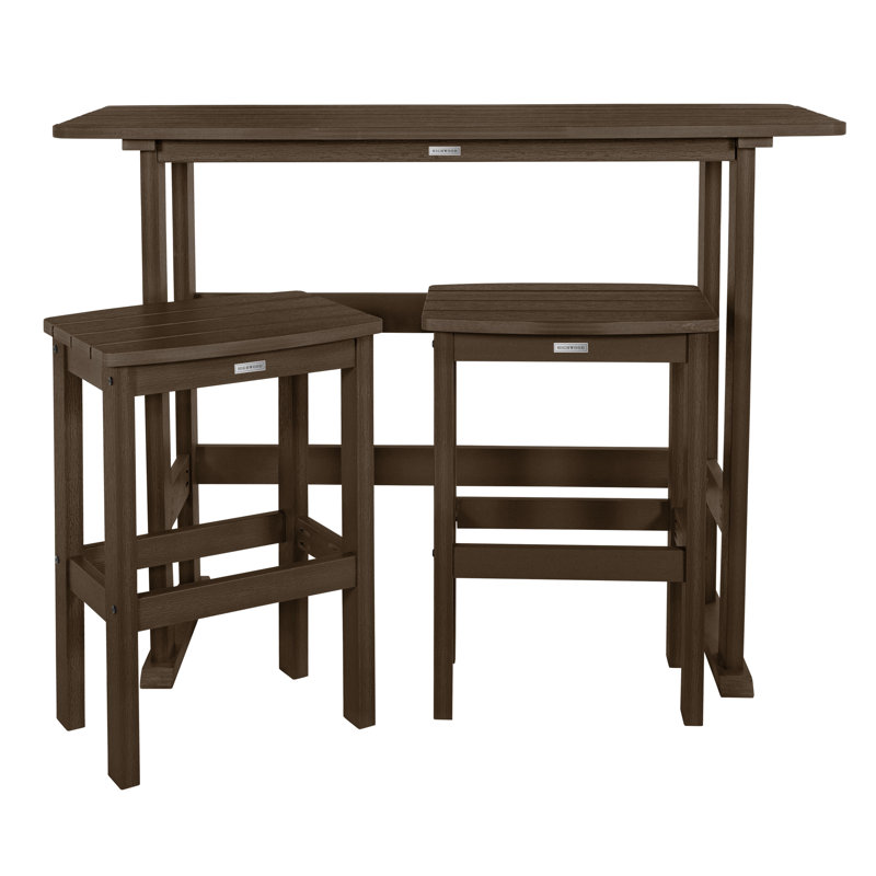 Arbnora 2 - Person Patio Dining Set with Rectangular Table, Weathered Acorn