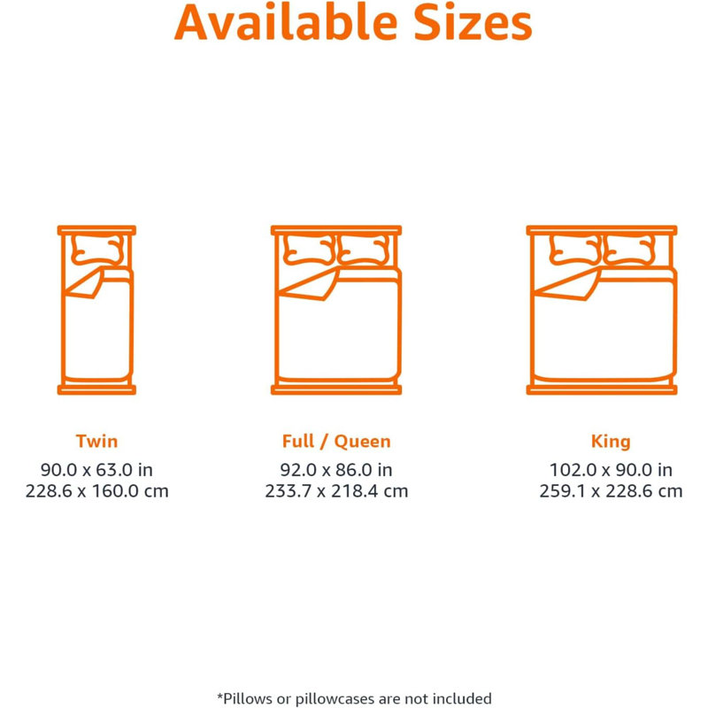 Édredon pour lit double / grand, réversible en microfibre légère toutes saisons, Bleu