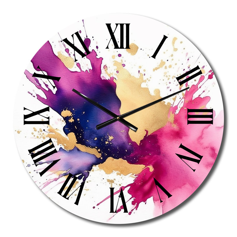 Horloge murale mauve et rose, Moyenne