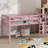 Twin Raised Loft Bed With Ladder-61052269